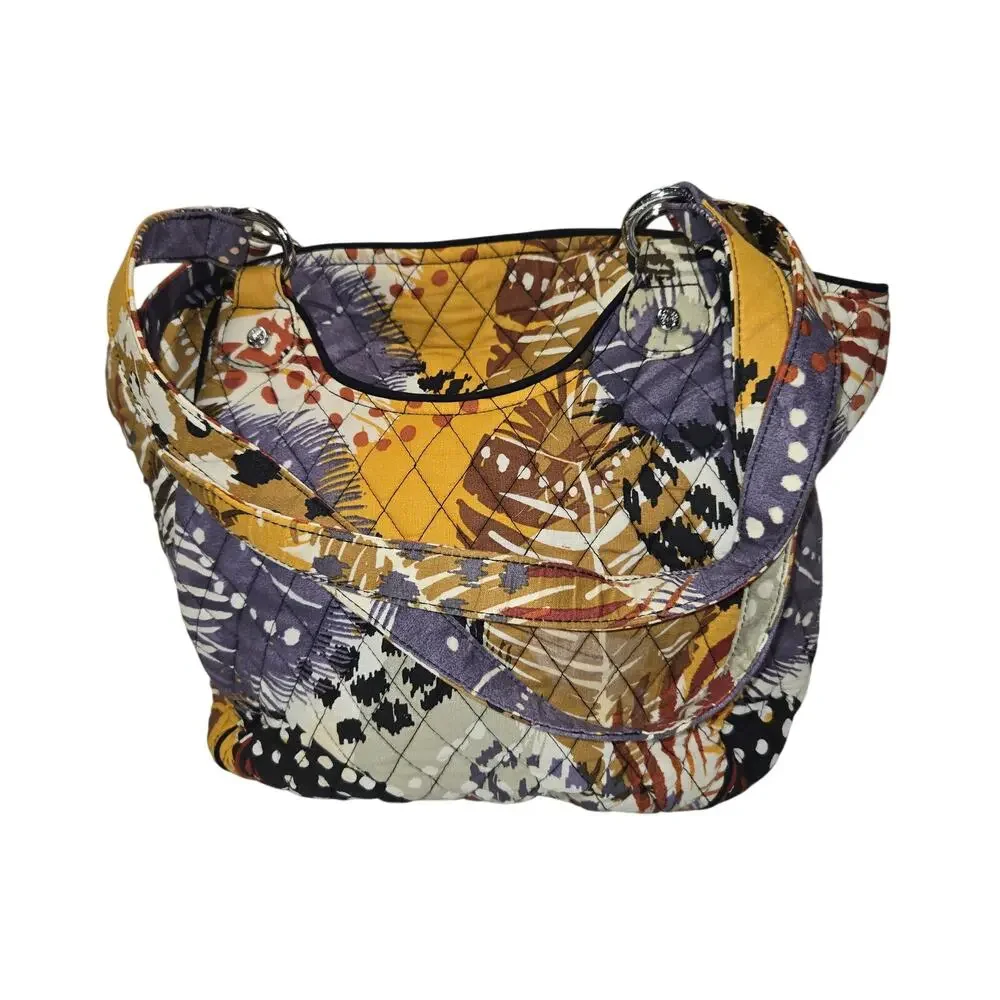 Vera Bradley Quilted Tote Shoulder Bag Floral Patchwork Purse Artsy Colorful‎